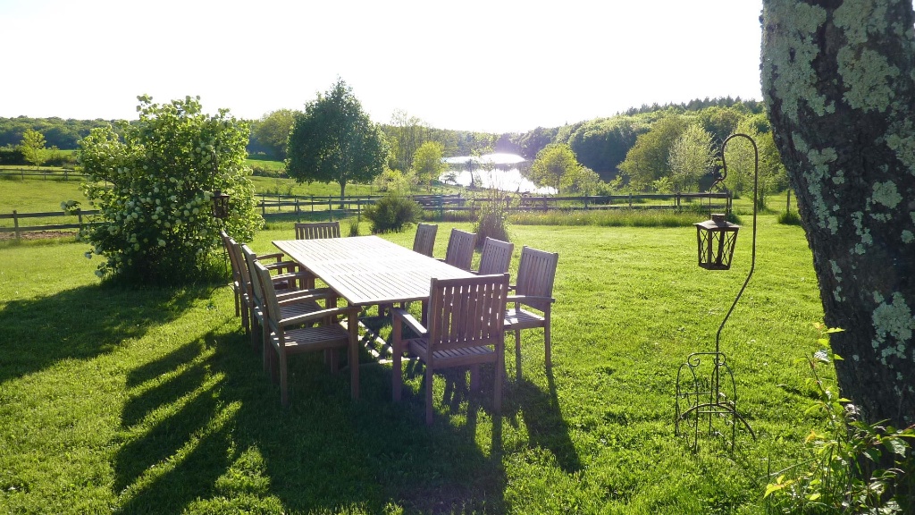 Dinner table with a beautiful view