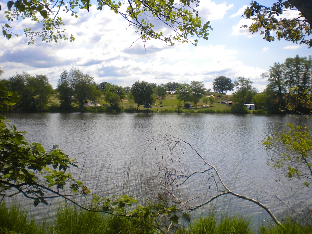 View of the camping from across the lake