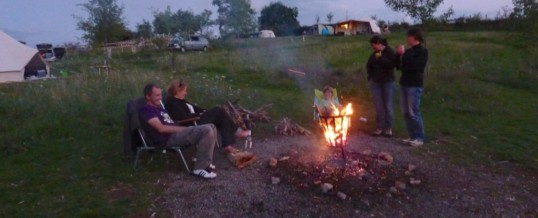 Kampvuur op de camping