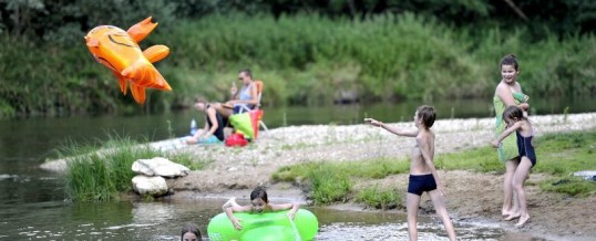 Vandaag een heerlijk zonnetje, idee om bijvoorbeeld te zwemmen in Le Bec d’ Alier